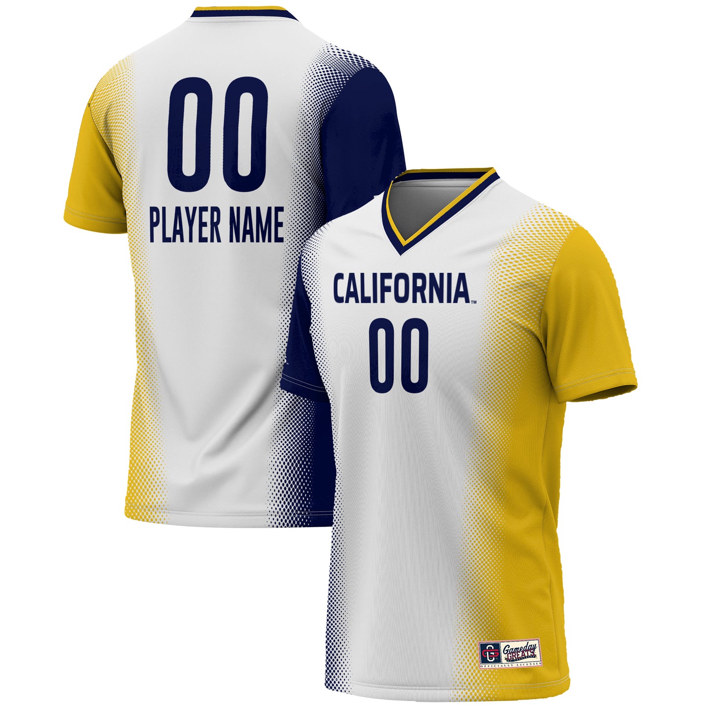 Unisex GameDay Greats  White Cal Bears NIL Pick-A-Player Lightweight Women's Soccer Jersey