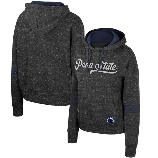 Women's Colosseum  Charcoal Penn State Nittany Lions Catherine Speckle Pullover Hoodie