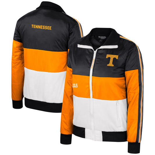 Women's The Wild Collective  Tennessee Orange Tennessee Volunteers Color-Block Puffer Full-Zip Jacket