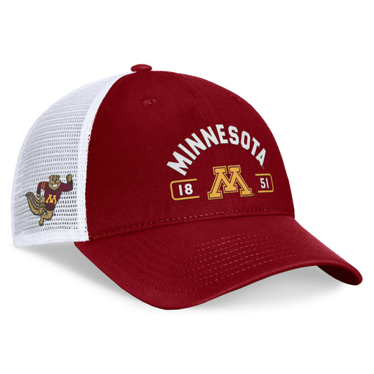 Men's Top of the World Maroon/White Minnesota Golden Gophers Free Kick Trucker Adjustable Hat