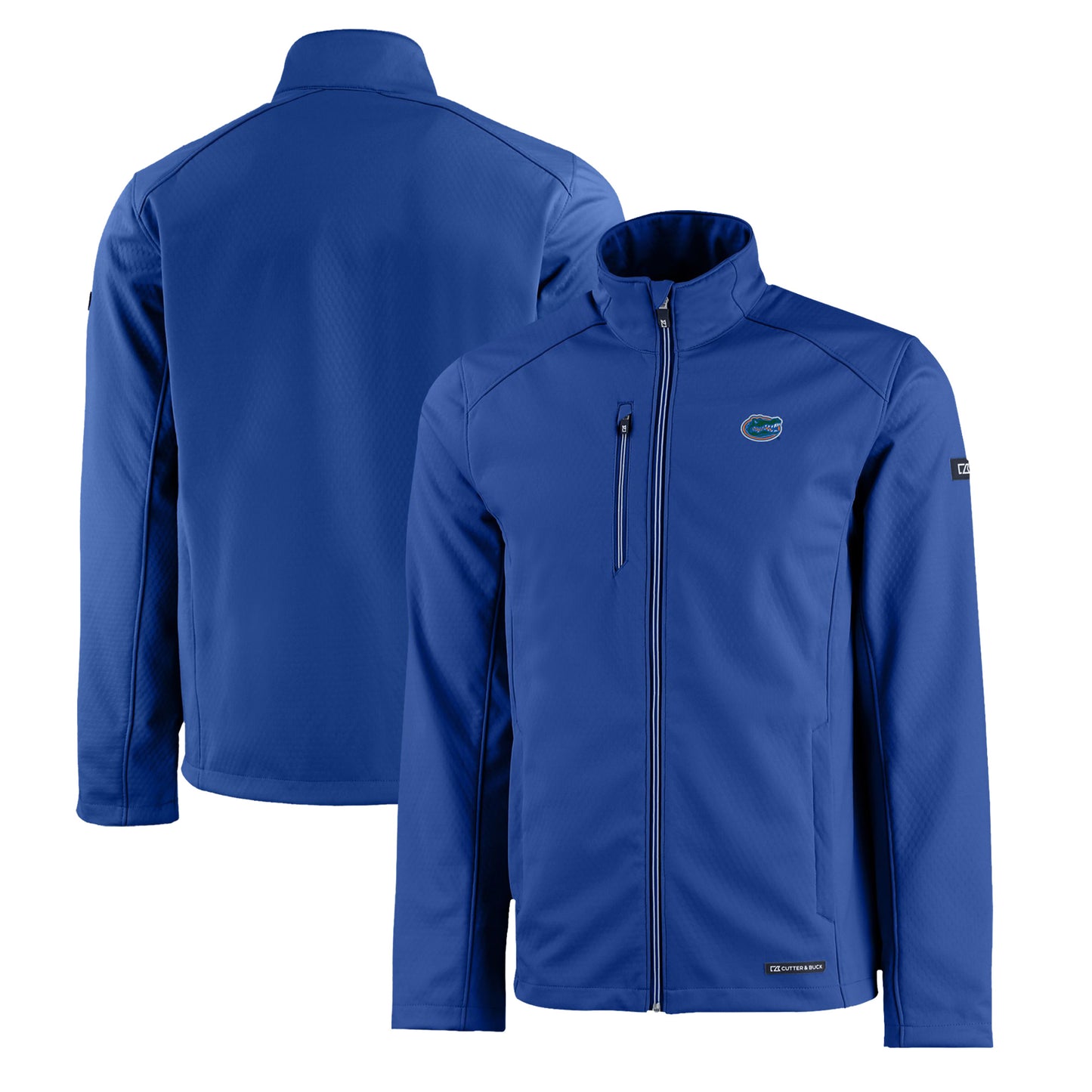 Men's Cutter & Buck  Royal Florida Gators Evoke Eco Softshell Recycled Full-Zip Jacket