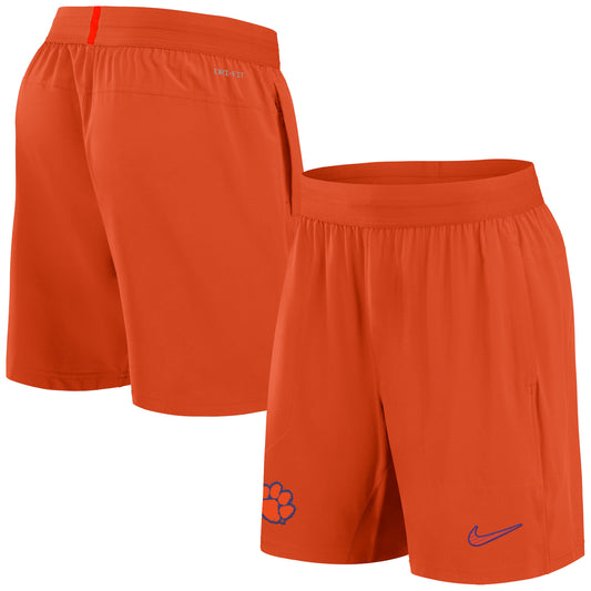 Men's Nike Orange Clemson Tigers 2024 Sideline Performance Shorts