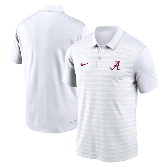 Men's Nike White Alabama Crimson Tide 2024 Early Season Coaches Sideline Performance Polo