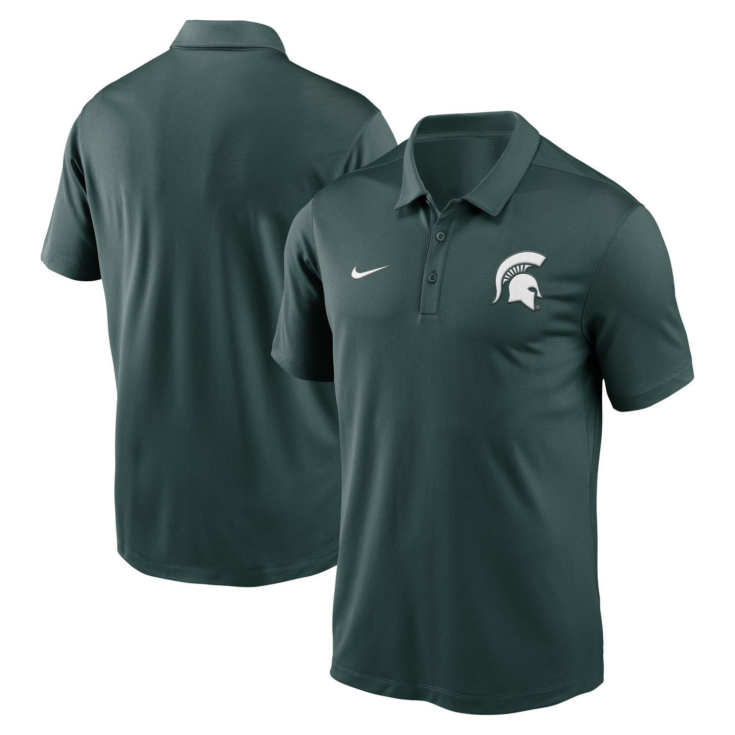 Men's Nike Green Michigan State Spartans Primetime Franchise Performance Polo