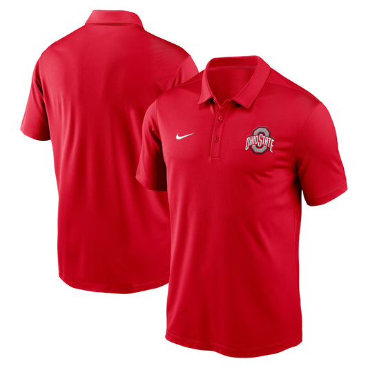 Men's Nike Scarlet Ohio State Buckeyes Primetime Franchise Performance Polo