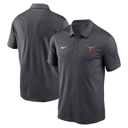 Men's Nike Anthracite Texas Longhorns Primetime Franchise Performance Polo