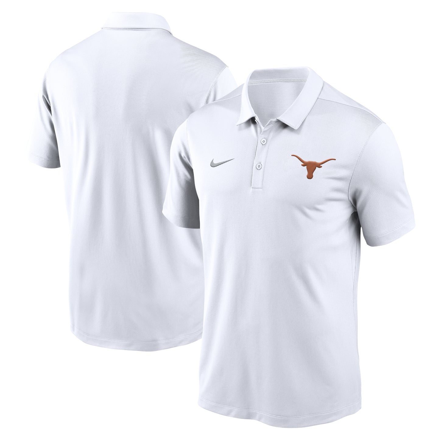 Men's Nike White Texas Longhorns Primetime Franchise Performance Polo