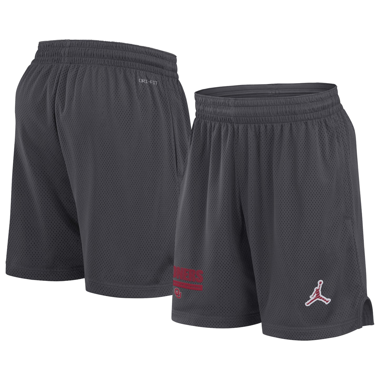 Men's Jordan Brand Anthracite Oklahoma Sooners 2024 Sideline Mesh Shorts