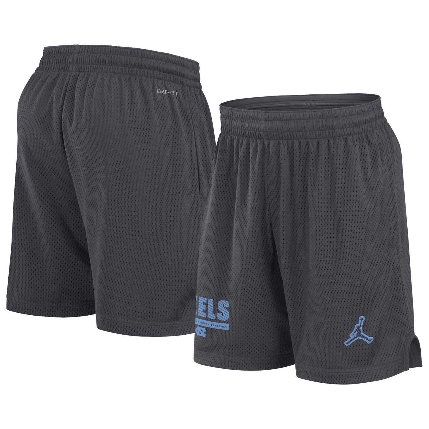 Men's Jordan Brand Anthracite North Carolina Tar Heels 2024 Sideline Mesh Shorts