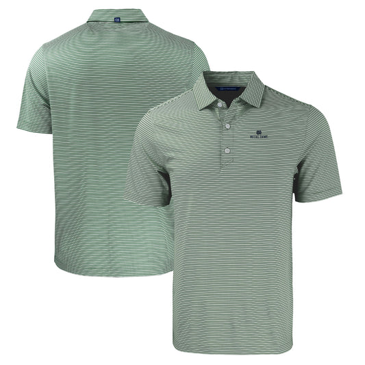 Men's Cutter & Buck  Green Notre Dame Fighting Irish Forge Eco Double Stripe Stretch Recycled Polo