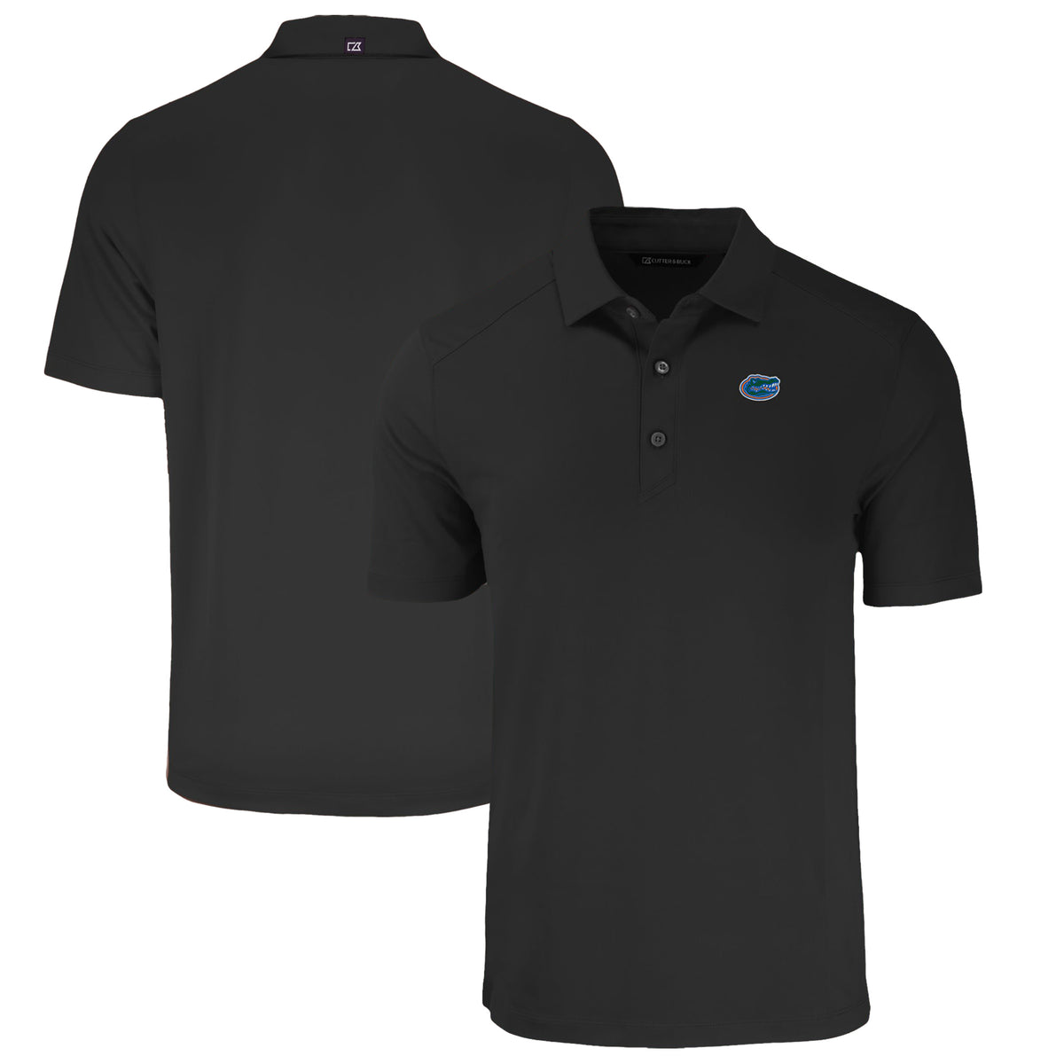 Men's Cutter & Buck Black Florida Gators Forge Eco Stretch Recycled Polo
