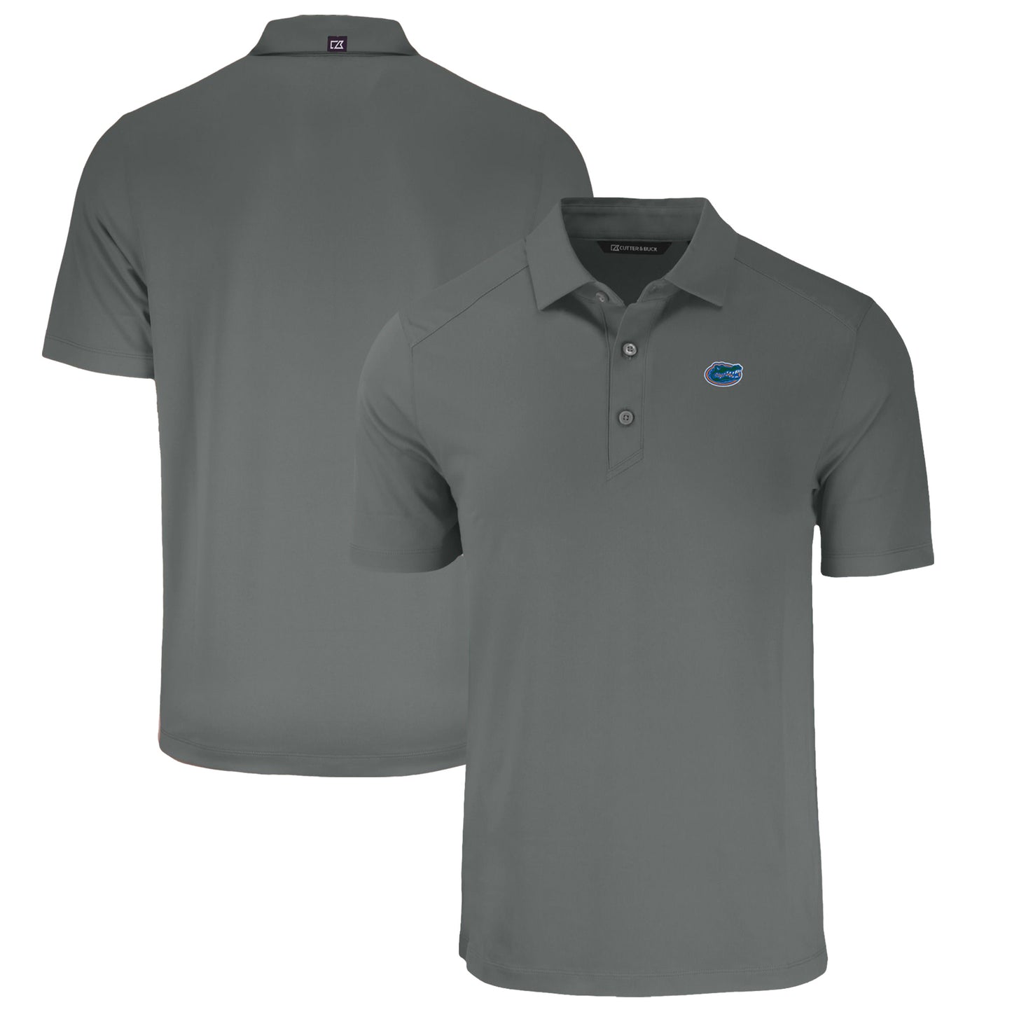 Men's Cutter & Buck Gray Florida Gators Forge Eco Stretch Recycled Polo