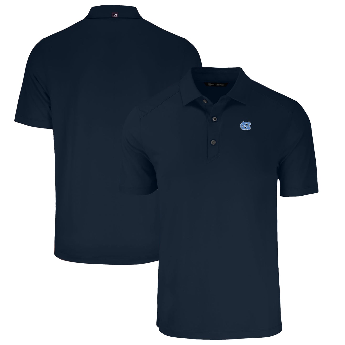 Men's Cutter & Buck Navy North Carolina Tar Heels Forge Eco Stretch Recycled Polo