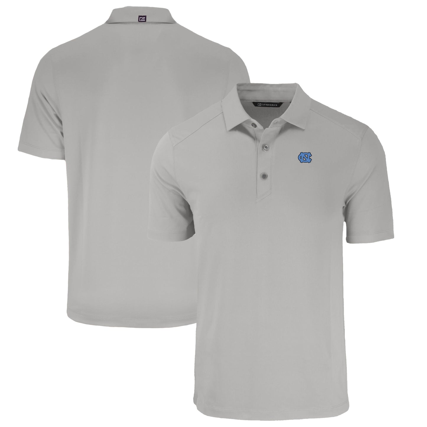 Men's Cutter & Buck Gray North Carolina Tar Heels Forge Eco Stretch Recycled Polo