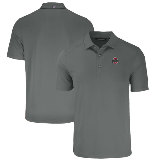 Men's Cutter & Buck Gray Ohio State Buckeyes Forge Eco Stretch Recycled Polo