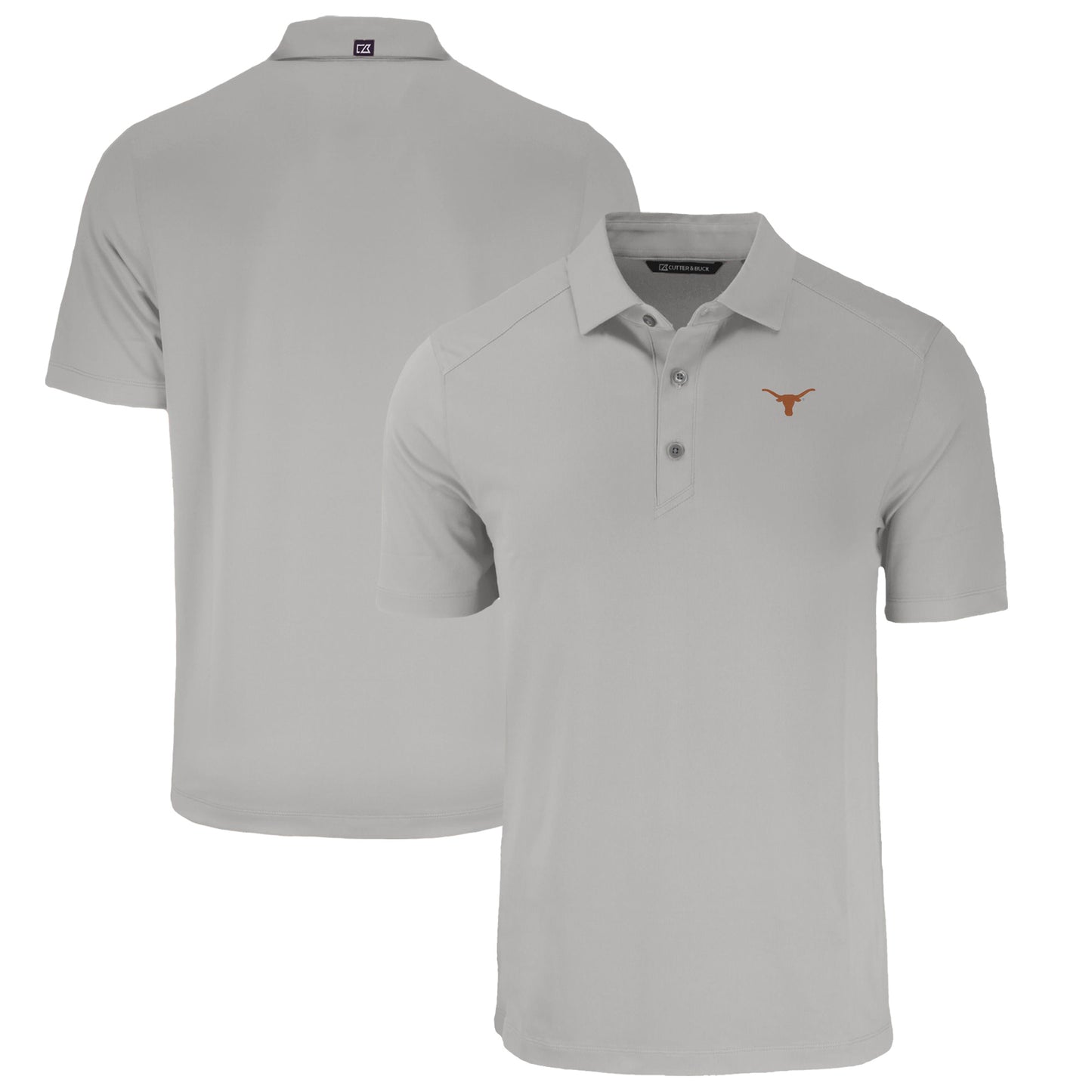 Men's Cutter & Buck Gray Texas Longhorns Forge Eco Stretch Recycled Polo