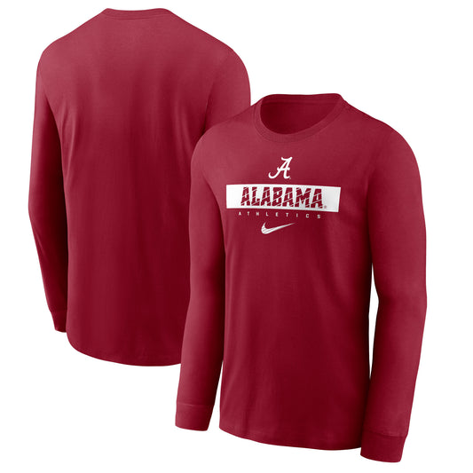 Men's Nike Crimson Alabama Crimson Tide 2024 Sideline Legend Performance Long Sleeve T-Shirt