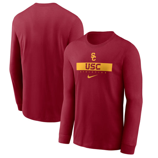 Men's Nike Cardinal USC Trojans 2024 Sideline Legend Performance Long Sleeve T-Shirt