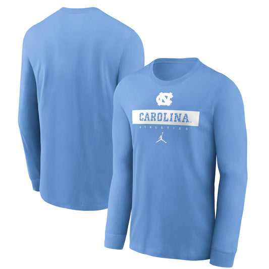 Men's Jordan Brand Carolina Blue North Carolina Tar Heels 2024 Sideline Legend Performance Long Sleeve T-Shirt