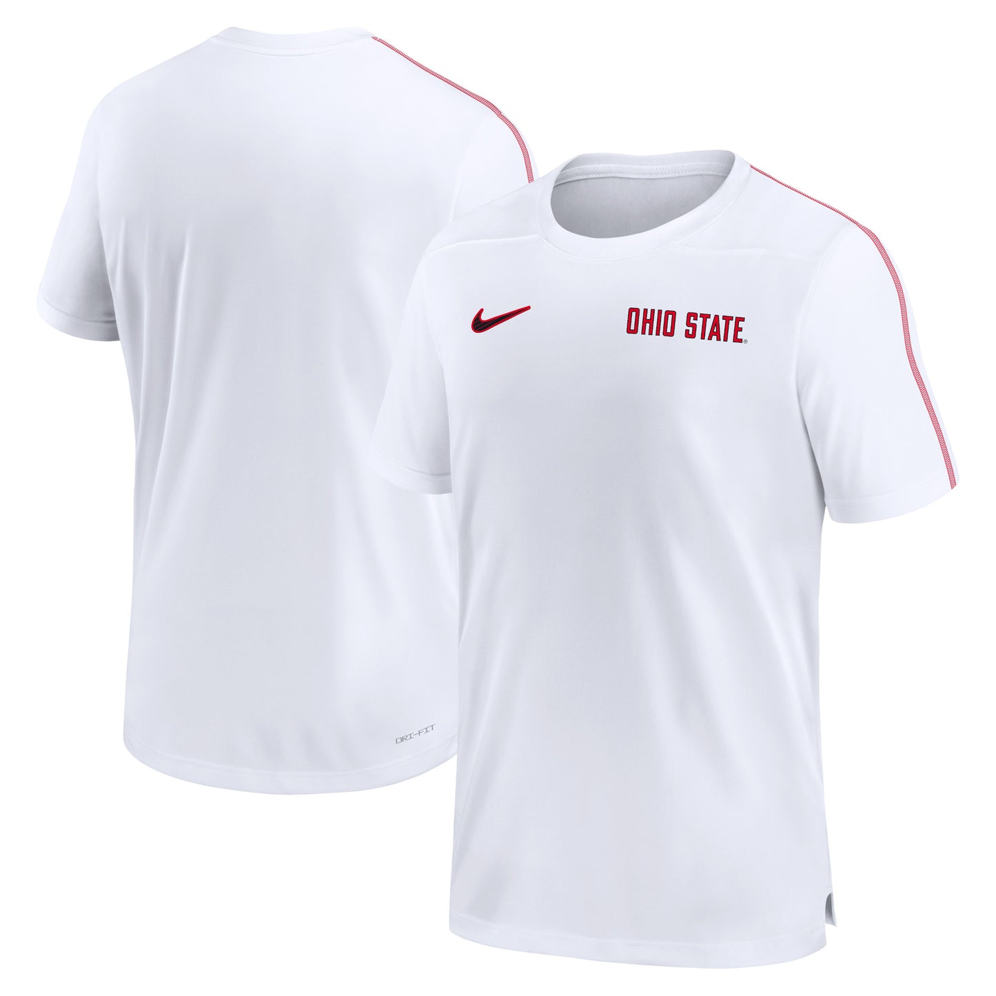 Men's Nike White Ohio State Buckeyes 2024 Sideline Coach Performance Top