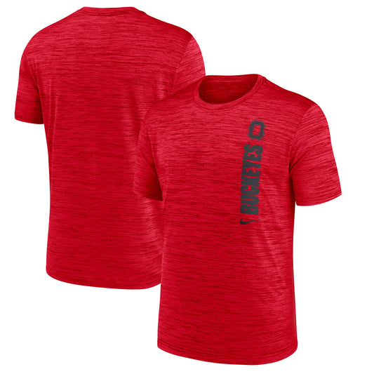 Men's Nike Scarlet Ohio State Buckeyes 2024 Sideline Velocity Performance  T-Shirt