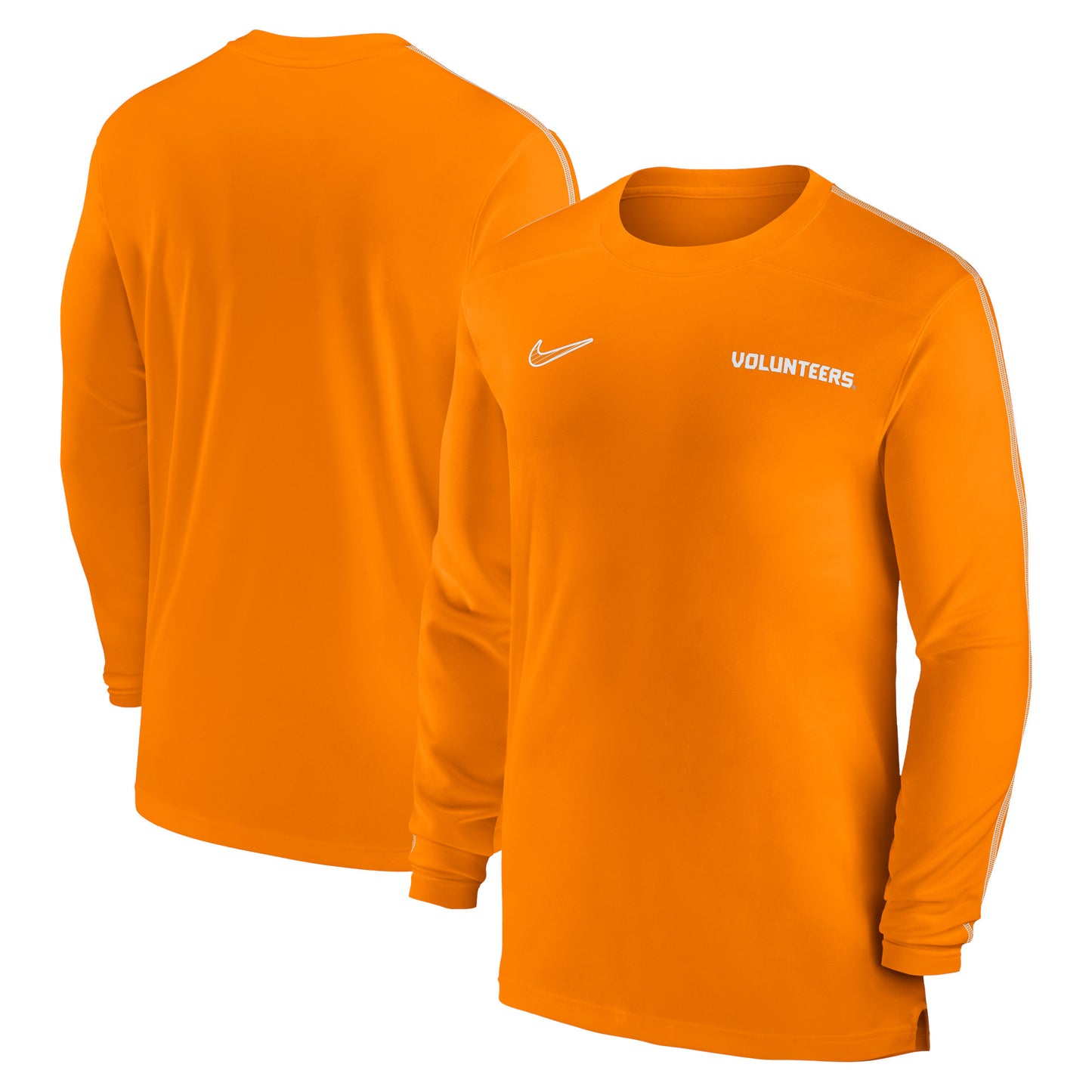 Men's Nike Tennessee Orange Tennessee Volunteers 2024 Sideline Coach UV Performance Long Sleeve T-Shirt