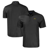 Men's Cutter & Buck Black Notre Dame Fighting Irish Pike Eco Tonal Geo Print Stretch Recycled Polo