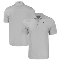 Men's Cutter & Buck Gray Notre Dame Fighting Irish Pike Eco Tonal Geo Print Stretch Recycled Polo