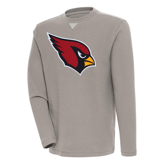 Men's Antigua  Oatmeal Arizona Cardinals Flier Bunker Pullover Sweatshirt