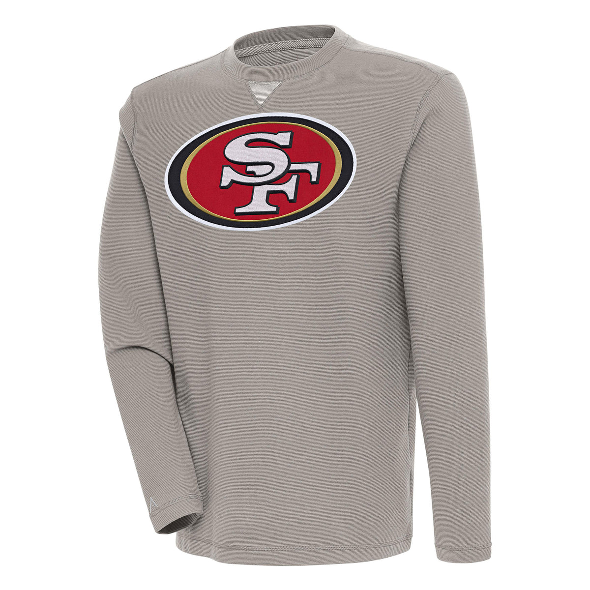 Men's Antigua  Oatmeal San Francisco 49ers Flier Bunker Pullover Sweatshirt