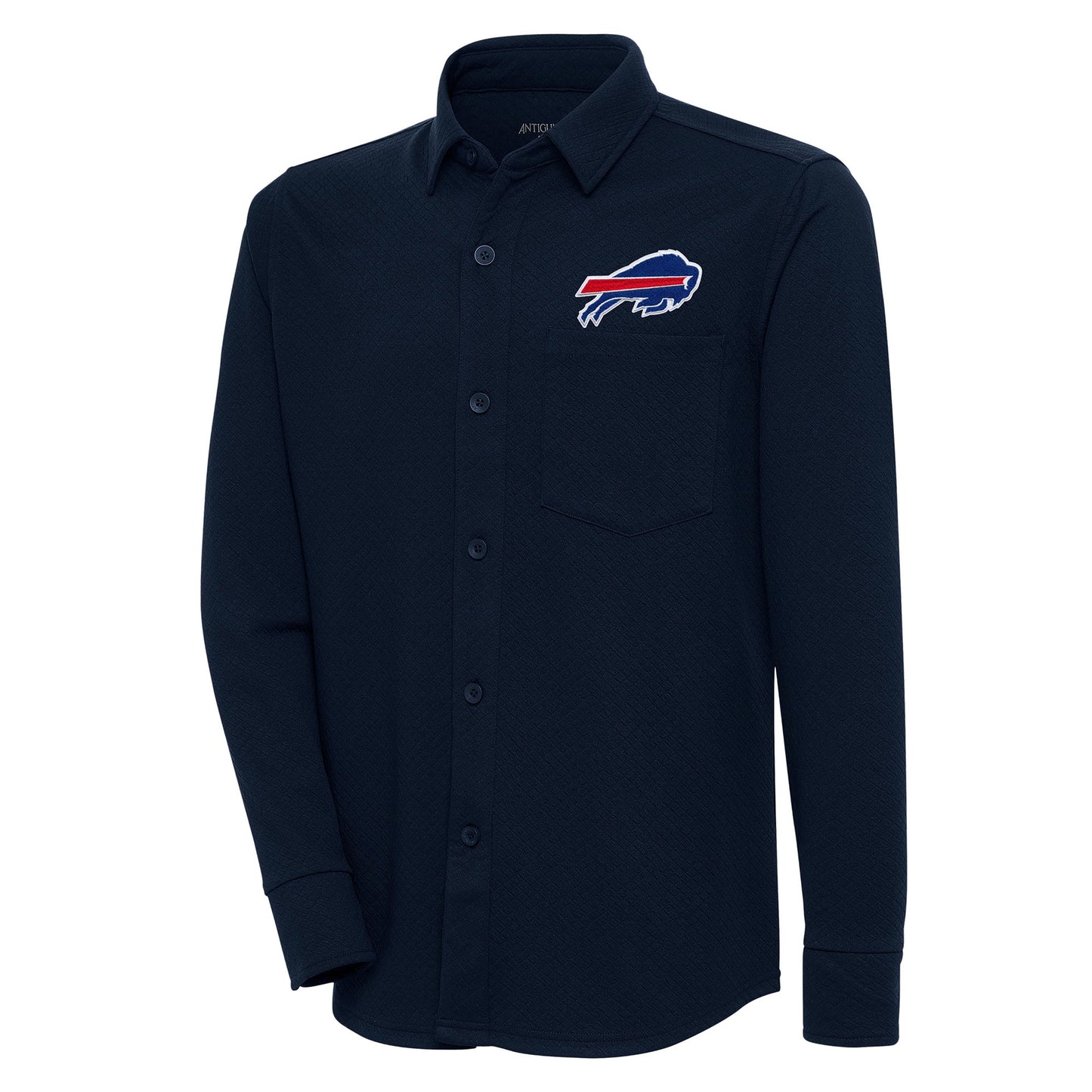 Men's Antigua  Navy Buffalo Bills Streamer Button-Up Shacket