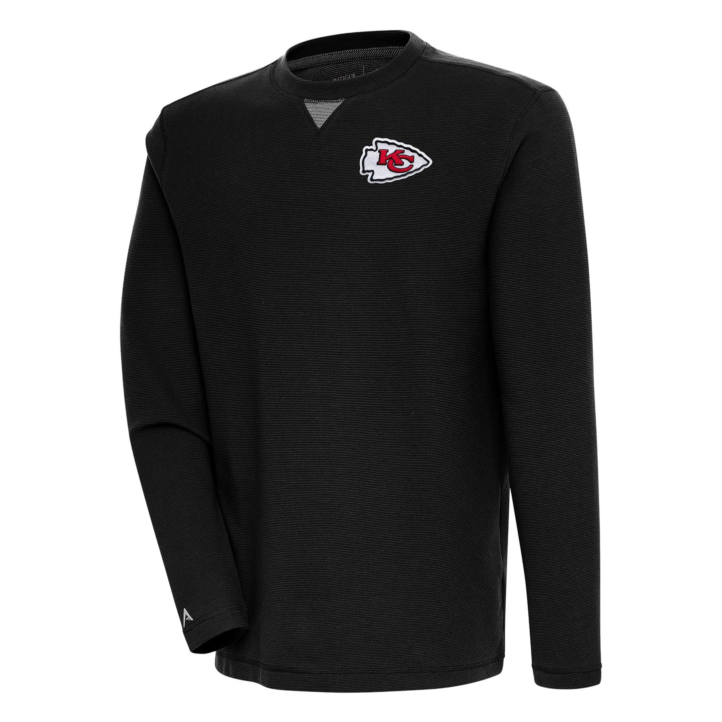 Men's Antigua  Black Kansas City Chiefs Flier Bunker Pullover Sweatshirt