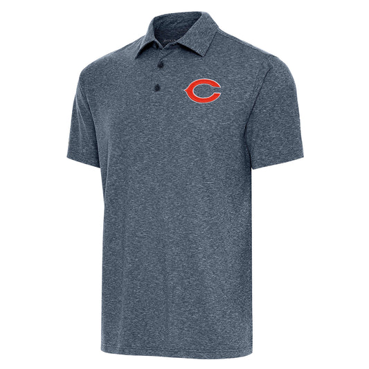 Men's Antigua  Heather Navy Chicago Bears Par Polo