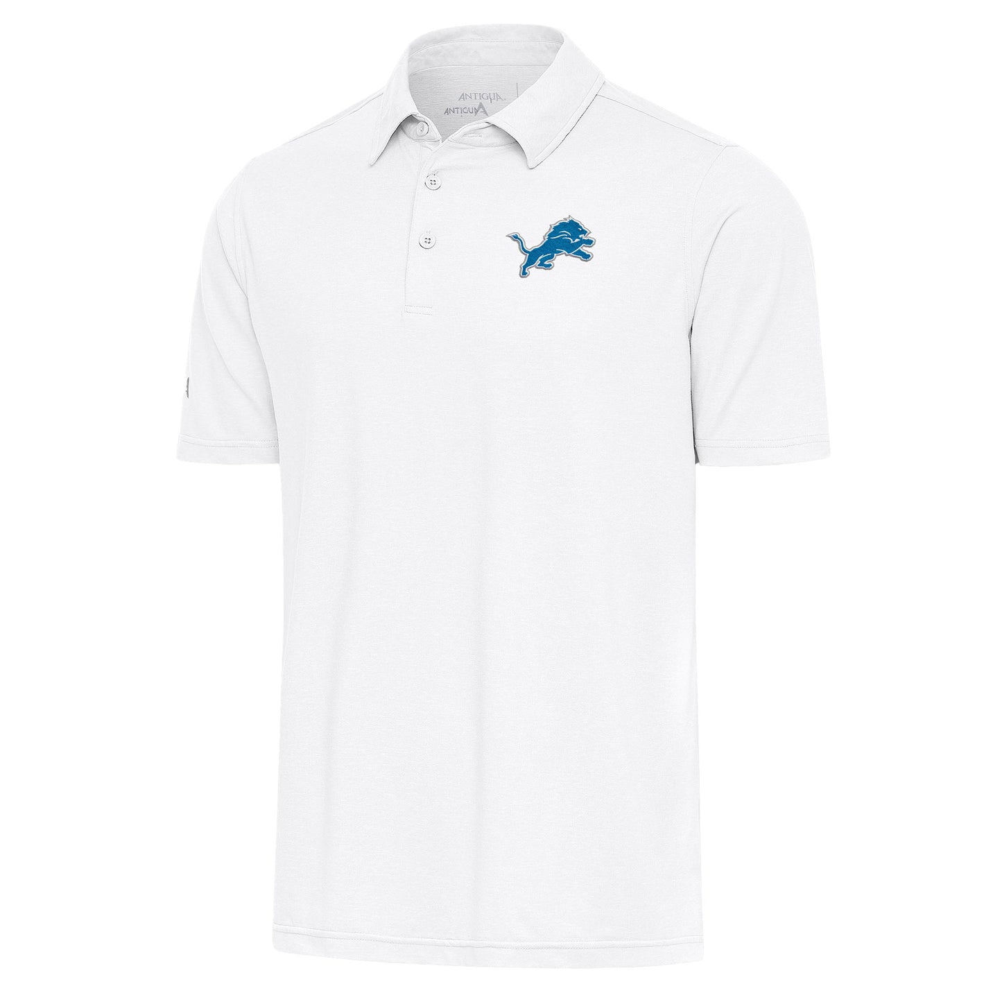 Men's Antigua  White Detroit Lions Par Polo