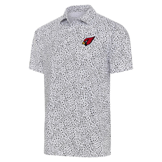 Men's Antigua  White/Black Arizona Cardinals Motion Polo