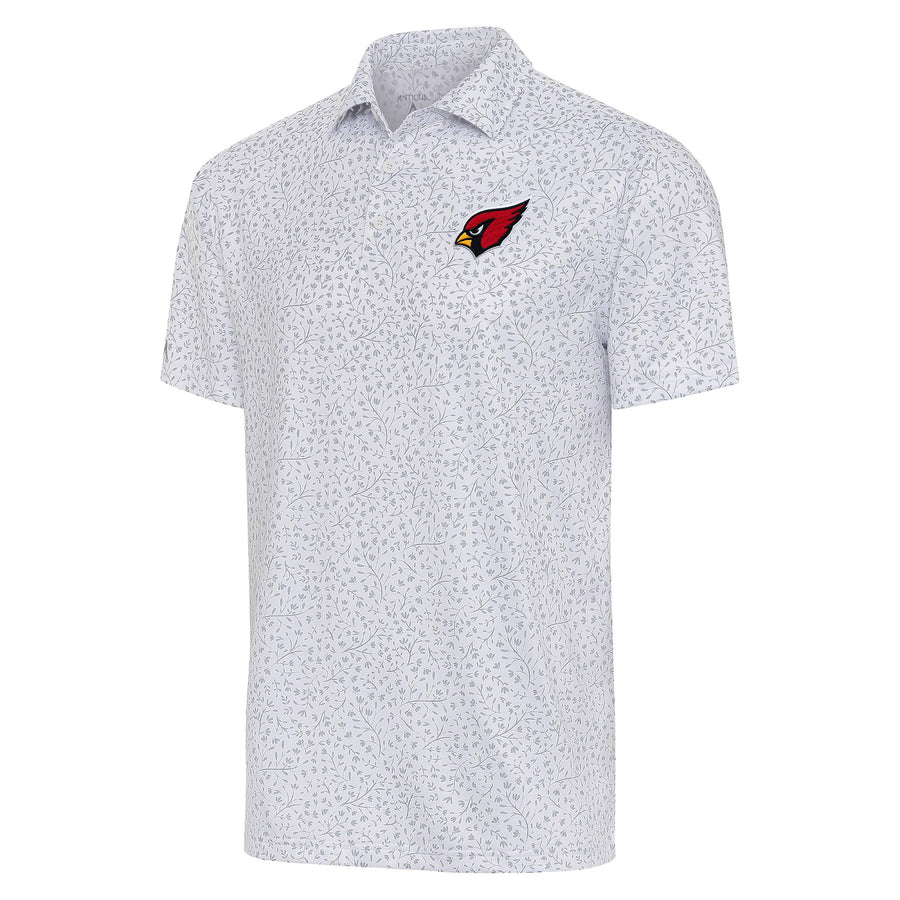Men's Antigua  White/Gray Arizona Cardinals Motion Polo