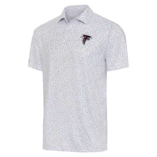 Men's Antigua  White/Gray Atlanta Falcons Motion Polo