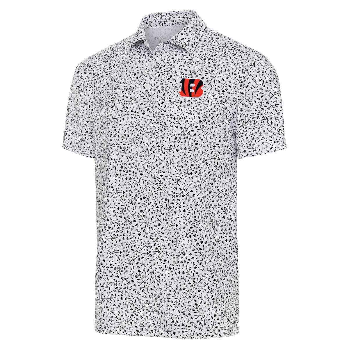 Men's Antigua  White/Black Cincinnati Bengals Motion Polo