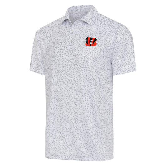 Men's Antigua  White/Gray Cincinnati Bengals Motion Polo