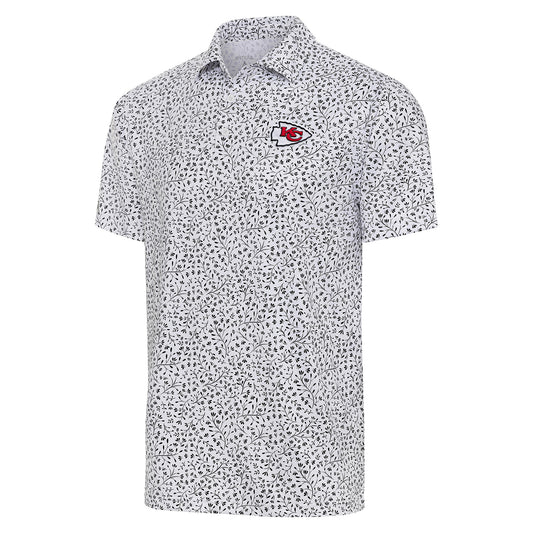 Men's Antigua  White/Black Kansas City Chiefs Motion Polo