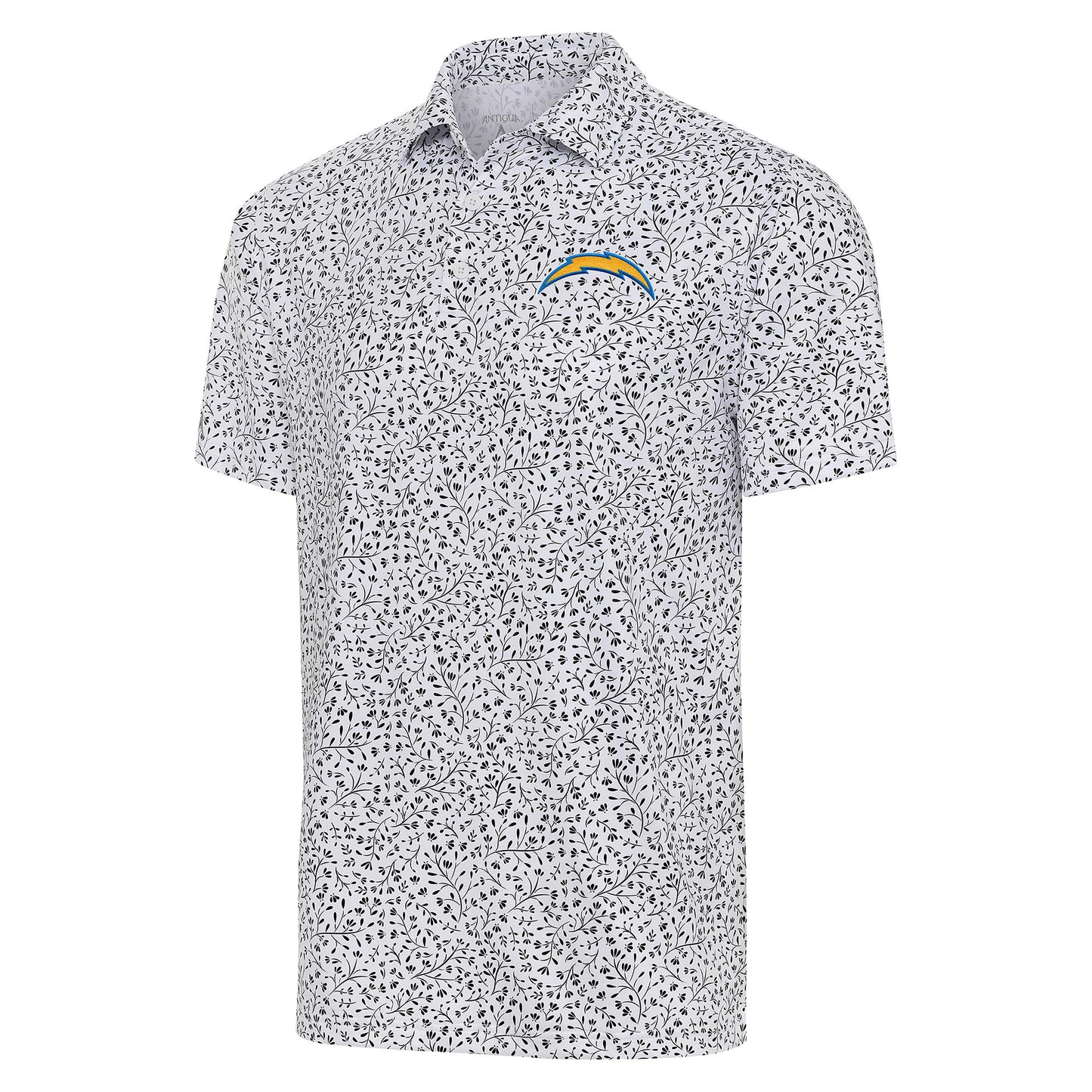 Men's Antigua  White/Black Los Angeles Chargers Motion Polo