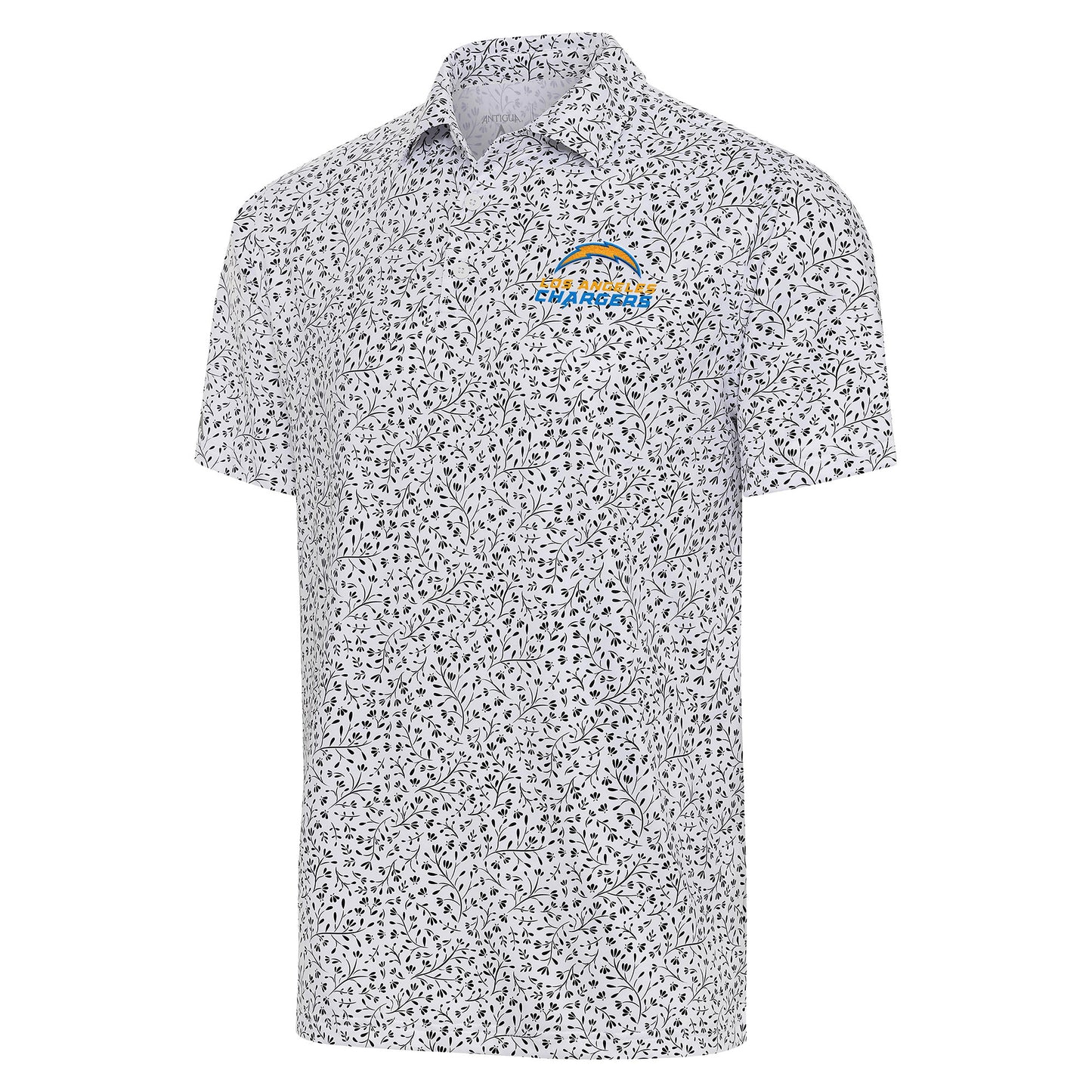 Men's Antigua  White/Black Los Angeles Chargers Motion Polo