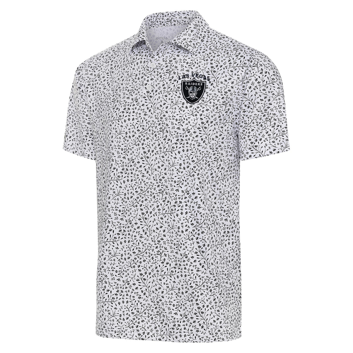 Men's Antigua  White/Black Las Vegas Raiders Motion Polo