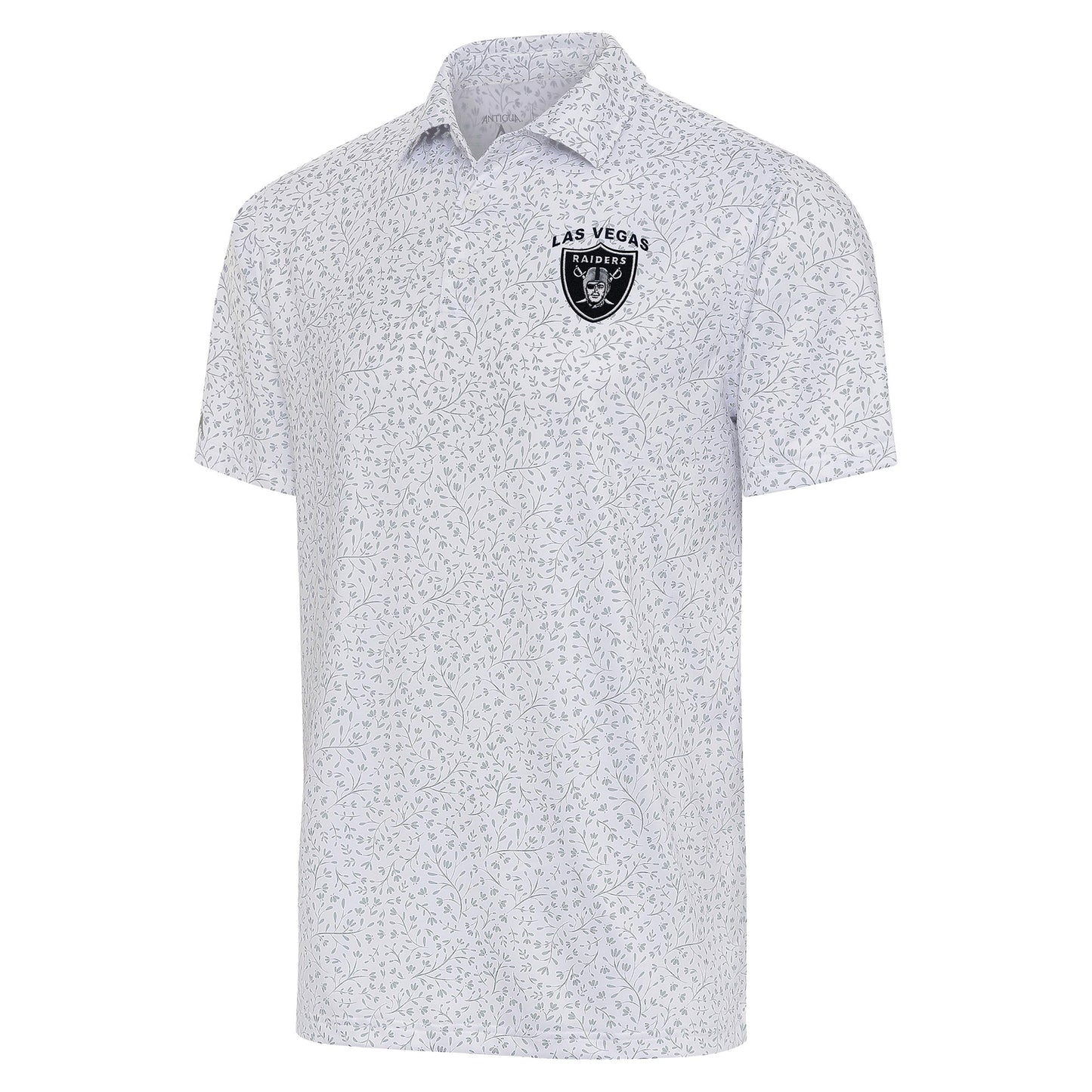Men's Antigua  White/Gray Las Vegas Raiders Motion Polo