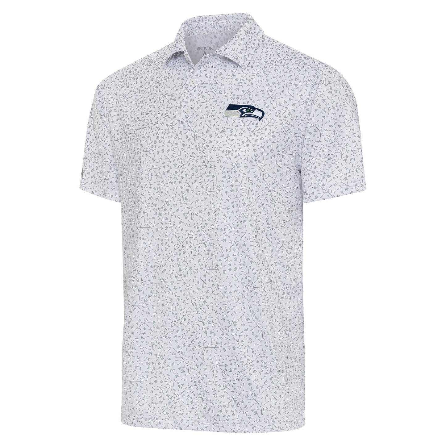 Men's Antigua  White/Gray Seattle Seahawks Motion Polo