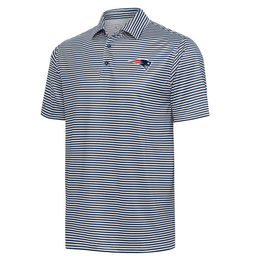 Men's Antigua  Navy/White New England Patriots Skills Polo