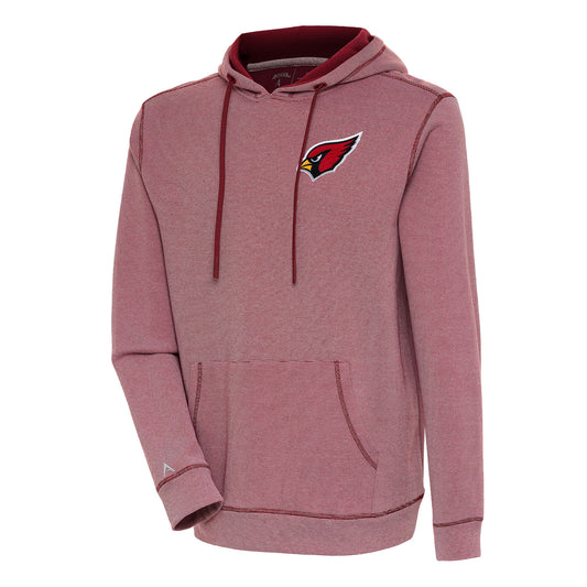 Men's Antigua  Cardinal/White Arizona Cardinals Axe Bunker Tri-Blend Pullover Hoodie