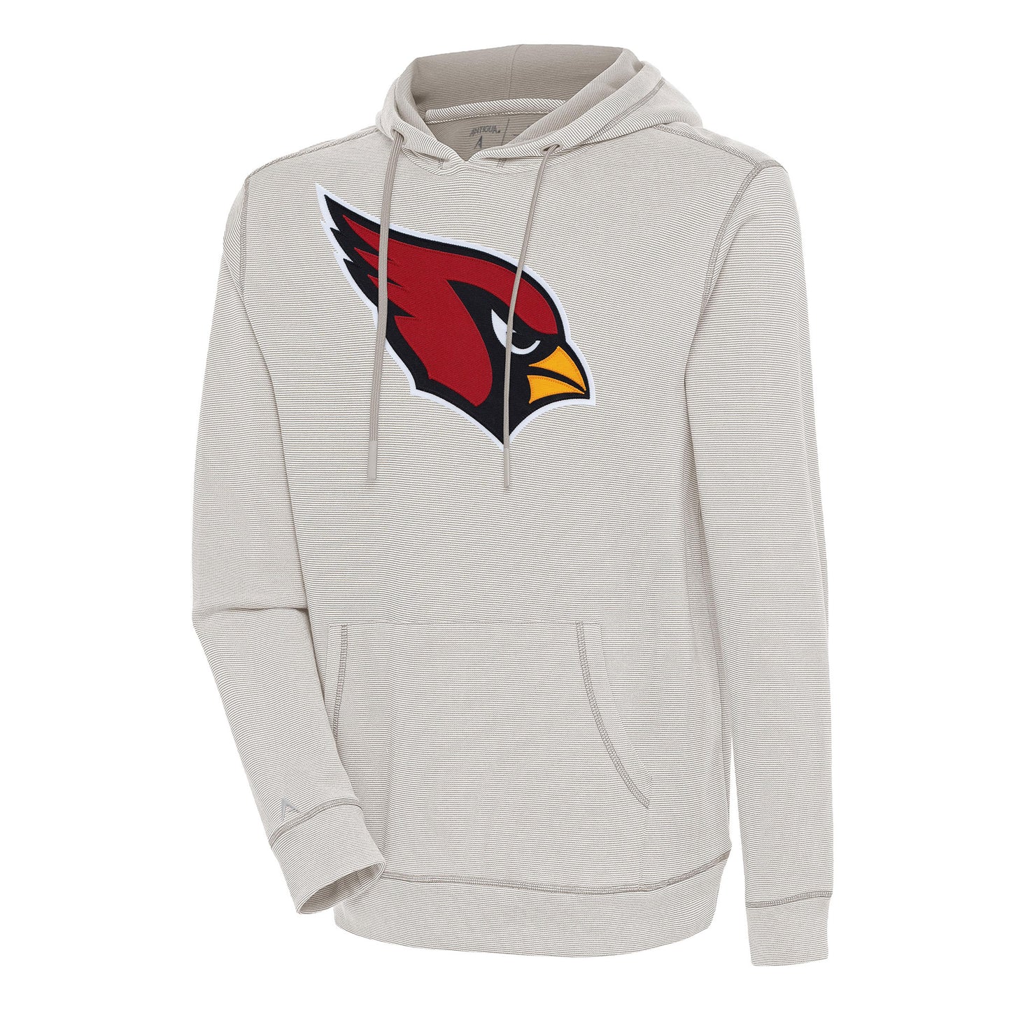 Men's Antigua  Oatmeal/White Arizona Cardinals Axe Bunker Tri-Blend Pullover Hoodie