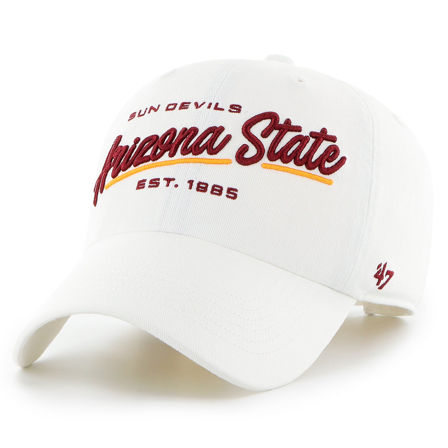 Women's '47 White Arizona State Sun Devils Sidney Clean Up Adjustable Hat