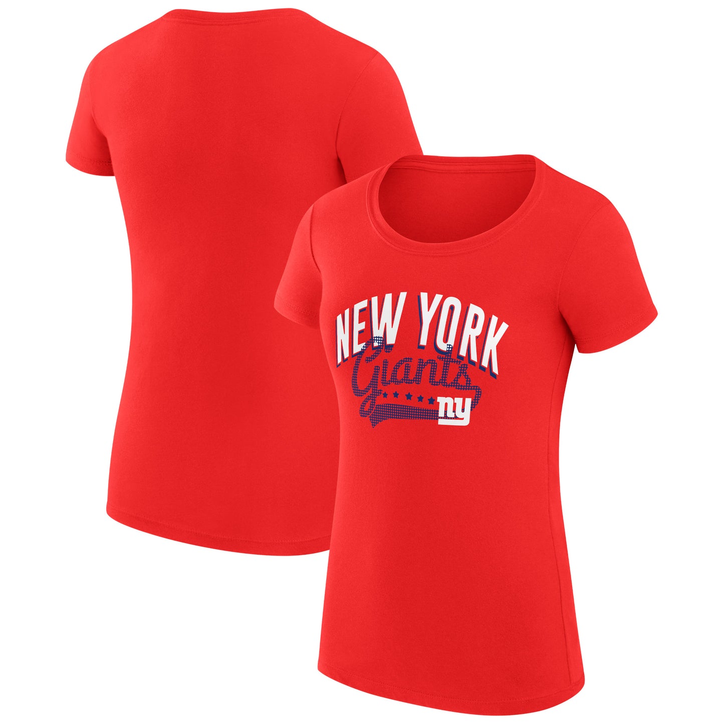 Women's G-III 4Her by Carl Banks Red New York Giants Filigree Logo Fitted T-Shirt